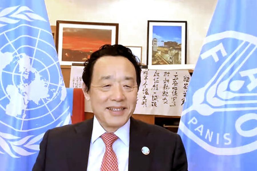 M. Qu Dongyu, Directeur général de l’Organisation des Nations Unies pour l’alimentation et l’agriculture (FAO)
